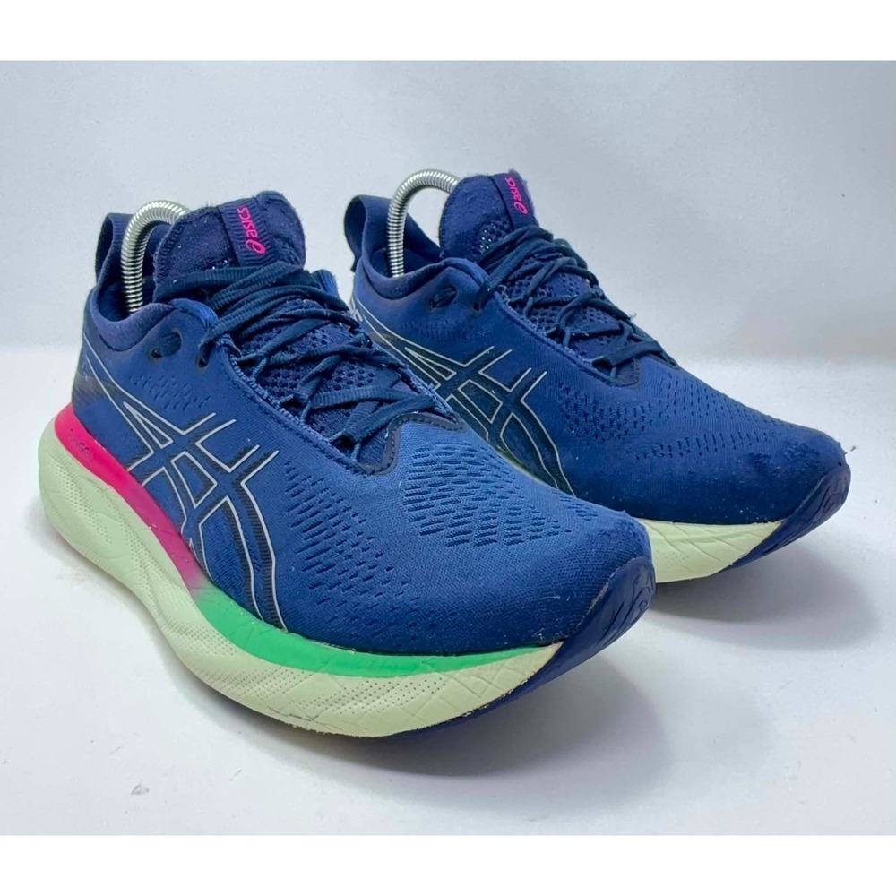 ASICS Gel Nimbus 25 Color Injection Womens 8.5 Indigo Blue Running Shoes Comfort